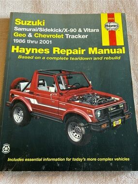 Suzuki Samurai Sidekick X-90 Vitara Geo & Chevrolet Tracker Haynes repair manual
